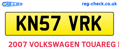 KN57VRK are the vehicle registration plates.