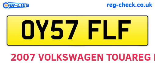OY57FLF are the vehicle registration plates.