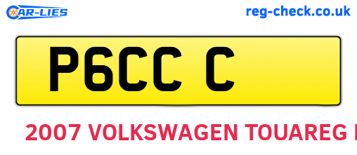 P6CCC are the vehicle registration plates.