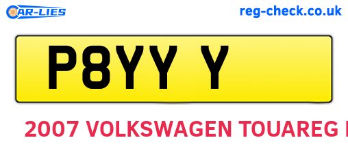 P8YYY are the vehicle registration plates.