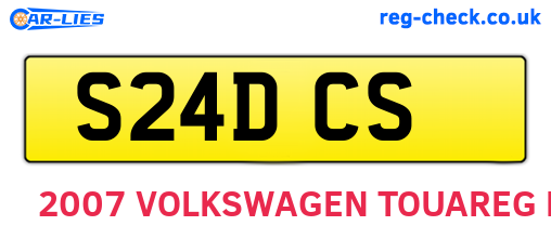 S24DCS are the vehicle registration plates.