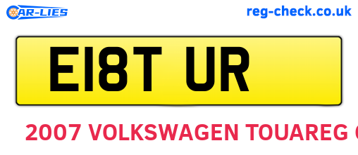 E18TUR are the vehicle registration plates.
