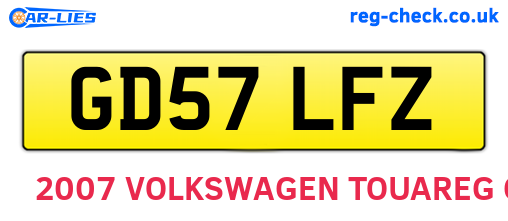 GD57LFZ are the vehicle registration plates.
