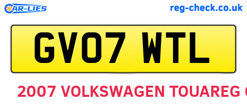 GV07WTL are the vehicle registration plates.