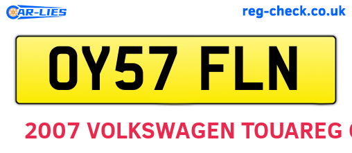 OY57FLN are the vehicle registration plates.