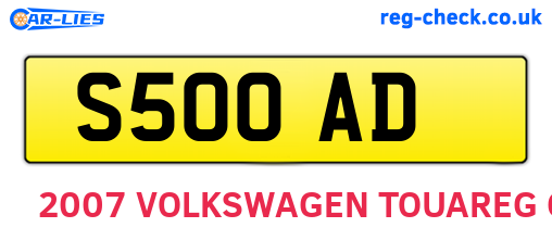 S50OAD are the vehicle registration plates.