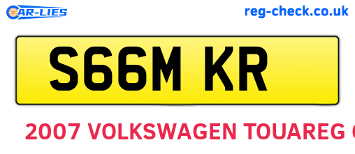 S66MKR are the vehicle registration plates.