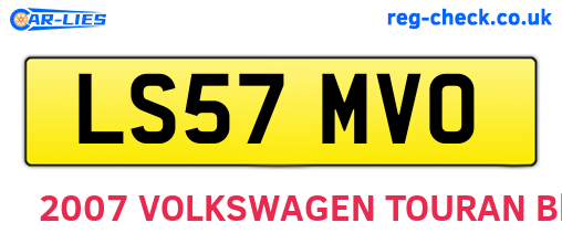 LS57MVO are the vehicle registration plates.
