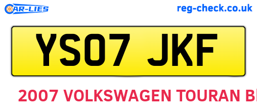 YS07JKF are the vehicle registration plates.