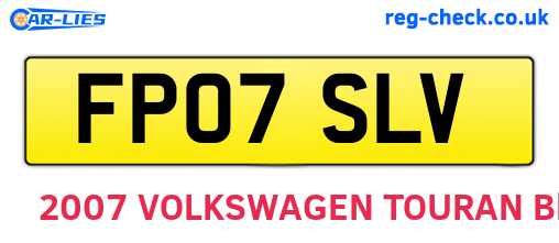 FP07SLV are the vehicle registration plates.