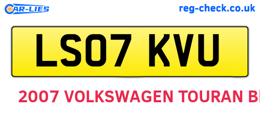LS07KVU are the vehicle registration plates.