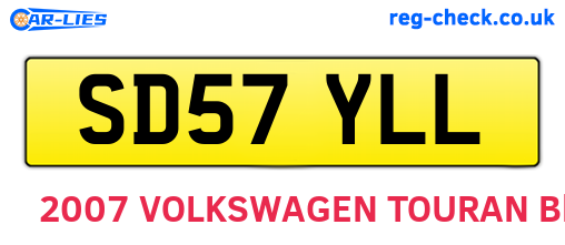 SD57YLL are the vehicle registration plates.