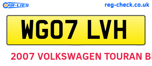 WG07LVH are the vehicle registration plates.