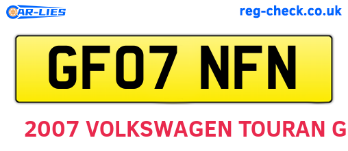 GF07NFN are the vehicle registration plates.