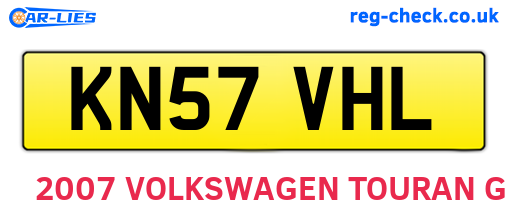 KN57VHL are the vehicle registration plates.
