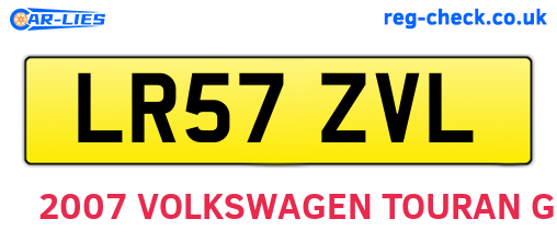 LR57ZVL are the vehicle registration plates.