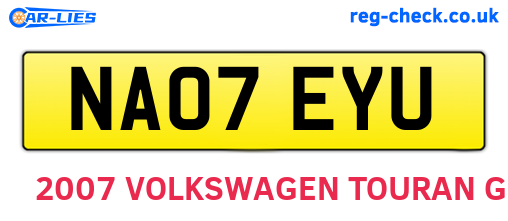 NA07EYU are the vehicle registration plates.