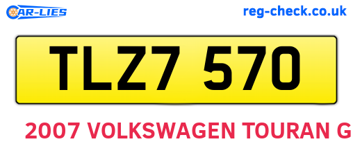TLZ7570 are the vehicle registration plates.