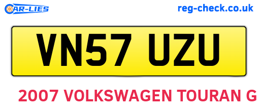 VN57UZU are the vehicle registration plates.