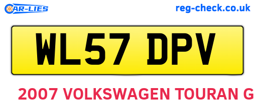 WL57DPV are the vehicle registration plates.