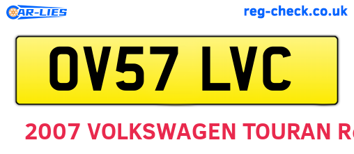 OV57LVC are the vehicle registration plates.