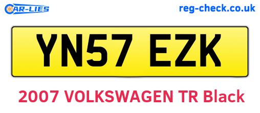 YN57EZK are the vehicle registration plates.
