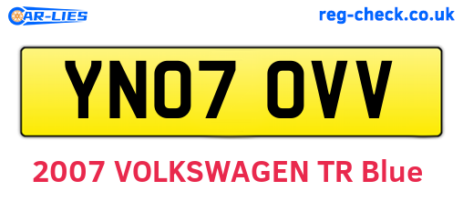 YN07OVV are the vehicle registration plates.