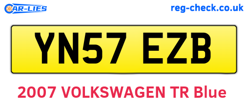 YN57EZB are the vehicle registration plates.