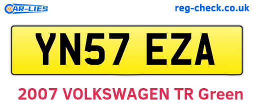 YN57EZA are the vehicle registration plates.