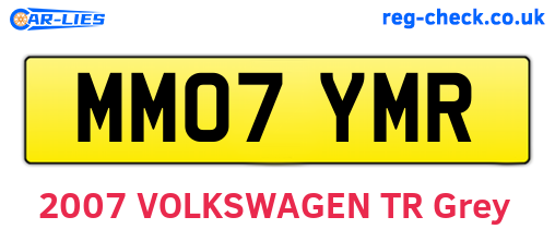 MM07YMR are the vehicle registration plates.