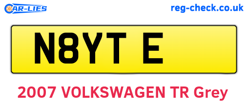 N8YTE are the vehicle registration plates.
