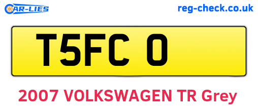 T5FCO are the vehicle registration plates.