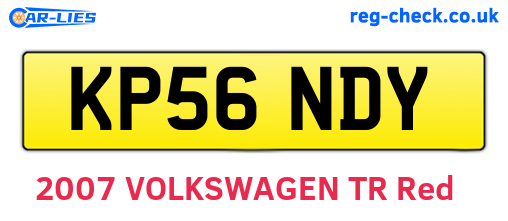KP56NDY are the vehicle registration plates.
