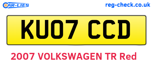 KU07CCD are the vehicle registration plates.