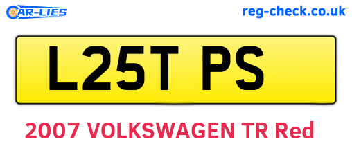 L25TPS are the vehicle registration plates.