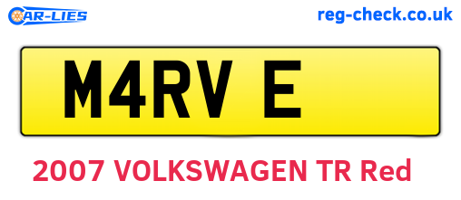 M4RVE are the vehicle registration plates.
