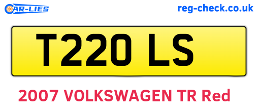 T22OLS are the vehicle registration plates.