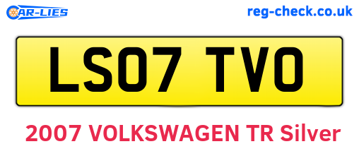 LS07TVO are the vehicle registration plates.