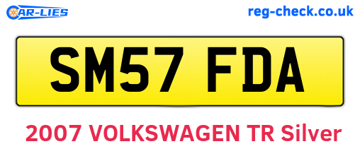 SM57FDA are the vehicle registration plates.