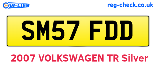 SM57FDD are the vehicle registration plates.