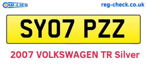 SY07PZZ are the vehicle registration plates.
