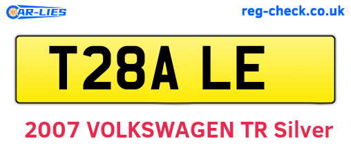 T28ALE are the vehicle registration plates.