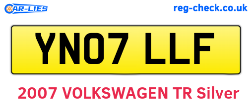 YN07LLF are the vehicle registration plates.