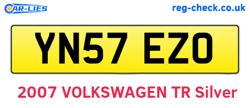 YN57EZO are the vehicle registration plates.