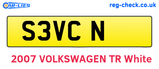 S3VCN are the vehicle registration plates.