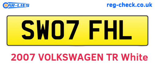 SW07FHL are the vehicle registration plates.