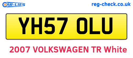 YH57OLU are the vehicle registration plates.