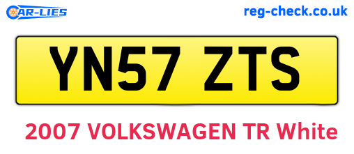 YN57ZTS are the vehicle registration plates.