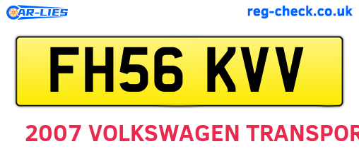 FH56KVV are the vehicle registration plates.