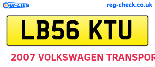 LB56KTU are the vehicle registration plates.